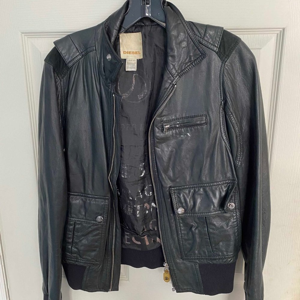 SOLD - Vintage Diesel Leather Bomber Jacket